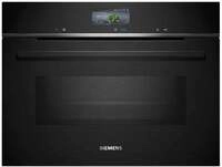 Siemens CM776GKB1 iQ700 Einbaukompaktbackofen mit Mikrowellenfunktion, 900 W, 59,4 cm