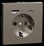 Merten SCHUKO Steckdose mit USB-Ladeger&auml;t Typ A und Typ C / 3,0 A, System Design,