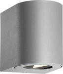 Nordlux Canto 2 Wandleuchte, IP44, 10,6 Watt, LED Modul, grau (49701010)