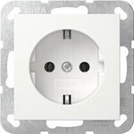 Gira 418803 SCHUKO-Steckdose 16 A 250 V~ System 55, Reinwei&szlig; gl&auml;nzend