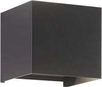Fischer & Honsel LED-Wandleuchte Wall, 2x3W, 540lm, 3000K, schwarz (30259)