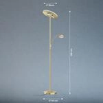 Fischer & Honsel Stehleuchte, Dent, messingfarben matt (40316)