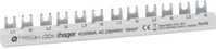 Hager KDS563A Phasenschiene 3-polig + N, kompakt, 63A, Gabel, 10mm&sup2;, 12 Module,