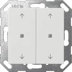 Gira 517403 KNX Taster, Wippe 2fach mit Pfeilsymbolen, System 55, reinwei&szlig;...