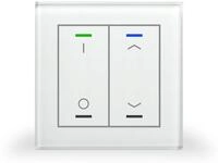 MDT II Light KNX Glastaster, 2-fach, RGBW, Temperatursensor, Schalten_Jalousie, wei&szlig;