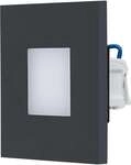 EVN LQ-Serie LED Wandeinbau, IP44, 220-240V, 1,8W, 3000K, Tiefe: 40mm, anthrazit