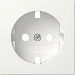 Gira 492003 Abdeckung f&uuml;r SCHUKO-Steckdose, 16 A, 250 V~, System 55, reinwei&szlig;