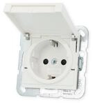 Gira 441427 SCHUKO-Steckdose 16 A 250 V~ mit Klappdeckel und Shutter System 55,