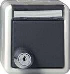 Gira 456730 SCHUKO-Steckdose 16 A 250 V~ mit Klappdeckel, Schloss und