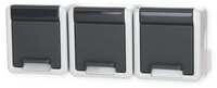 Gira 478930 SCHUKO-Dreifachsteckdose 16 A 250 V~ waagerecht mit Klappdeckel WG AP,