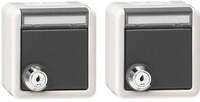 GIRA 456030 Set 2x SCHUKO KD Schloss gleichschlie&szlig;en, grau