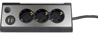 REV 2400050010 Steckdosenleiste LIGHT SOCKET, 3 Schutzkontaktsteckdosen und 2