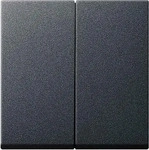 Gira 029528, Gira Serienwippen System 55 Anthrazit - 2-fach