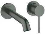 GROHE Essence 2-Loch-Waschtischbatterie 183mm - hard graphite geb&uuml;rstet