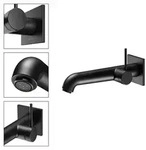 KEUCO IXMO Soft Black Selection Einhebel- Waschtischmischer f&uuml;r UP-Montage, 225mm -