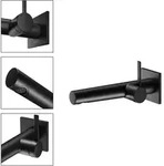 KEUCO IXMO Black Selection Einhebel-Waschtischmischer f&uuml;r UP-Montage 219mm, Rosette