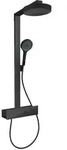 Hansgrohe Rainfinity Showerpipe 1jet mit Thermostat, Brausekopf 250mm - schwarz matt