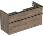 Geberit iCon Unterschrank f&uuml;r Waschtisch, mit zwei Schubladen, 120cm - nussbaum