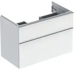 Geberit iCon Unterschrank f&uuml;r Waschtisch, mit zwei Schubladen, 90cm - wei&szlig;/chrom