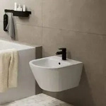 Hansgrohe Vernis Blend Einhebel-Bidetmischer mit Zugstangen-Ablaufgarnitur - schwarz