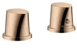 Axor Starck Organic 2-Loch Wannenrandarmatur - polished red gold optic
