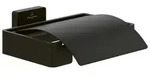 Villeroy & Boch Elements Striking Toilettenpapierhalter mit Deckel - schwarz matt