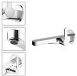 KEUCO IXMO FLAT Einhebel-Waschtischmischer f&uuml;r UP-Montage, 225mm, Rosette rund -
