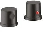 Axor Uno 2-Loch Wannenrandarmatur - brushed black chrome