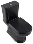 Villeroy & Boch Hommage Wand-Tiefsp&uuml;l-WC mit Sp&uuml;lrand - Pure Black...
