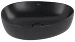 Villeroy & Boch Antao Aufsatzwaschbecken 510 x 400mm - Pure Black CeramicPlus
