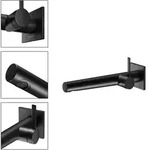 KEUCO IXMO Black Selection Einhebel-Waschtischmischer f&uuml;r UP-Montage 265mm, Rosette