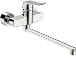 Hansa Clinica Einhebel-Wand-Waschtischmischer Aufputz, Ausladung 377mm - chrom