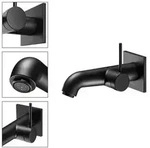 KEUCO IXMO Soft Black Selection Einhebel- Waschtischmischer f&uuml;r UP-Montage, 165mm -