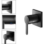 KEUCO IXMO Flat Black Selection Unterputz- Einhebelmischer UP DN15 - schwarz matt