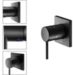 KEUCO IXMO Soft Black Selection Unterputz- Einhebelmischer UP DN15 - schwarz matt