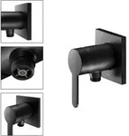 KEUCO IXMO-Flat Black Selection Einhebel-Brausemischer mit Schlauchanmit...