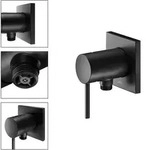 KEUCO IXMO-Soft Black Selection Einhebel-Brausemischer mit Schlauchanmit...