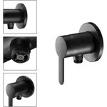 KEUCO IXMO-Flat Black Selection Einhebel-Brausemischer mit Schlauchanmit...