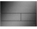TECE TECEsquare II Metall WC-Bet&auml;tigungsplatte - Chrom schwarz geb&uuml;rstet