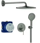 GROHE Essence Unterputz-Duschsystem hard graphite geb&uuml;rstet - hard graphite