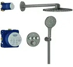 GROHE SmartControl Unterputz-Duschsystem hard graphite geb&uuml;rstet - hard...