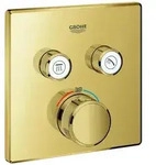 GROHE Grohtherm Smartcontrol Thermostat mit 2 Absperrventilen, eckig - cool sunrise