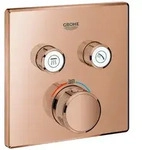 GROHE Grohtherm Smartcontrol Thermostat mit 2 Absperrventilen, eckig - warm sunset