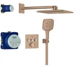 GROHE SmartControl Unterputz-Duschsystem warm sunset geb&uuml;rstet - warm sunset