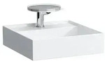 LAUFEN Kartell Aufsatz-Handwaschbecken 460 x 460mm mit 2 Hahnl&ouml;chern - Wei&szlig; matt