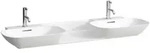 LAUFEN INO Wand-Doppelwaschtisch 1420 x 450mm - wei&szlig; LCC