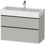Duravit D-Neo Waschtischunterbau wandh&auml;ngend mit M&ouml;belgriff Diamantschwarz -