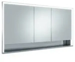 KEUCO Royal Lumos Wandeinbau-Spiegelschrank 1400 x 735 x 165mm - Silber Eloxiert