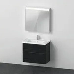 Duravit D-Neo M&ouml;bel-Set wandh&auml;ngend, mit Spiegelschrank, 800x480x2000 mm - Eiche