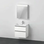 Duravit D-Neo M&ouml;bel-Set wandh&auml;ngend, mit Spiegelschrank, 650x480x2000 mm - Wei&szlig;